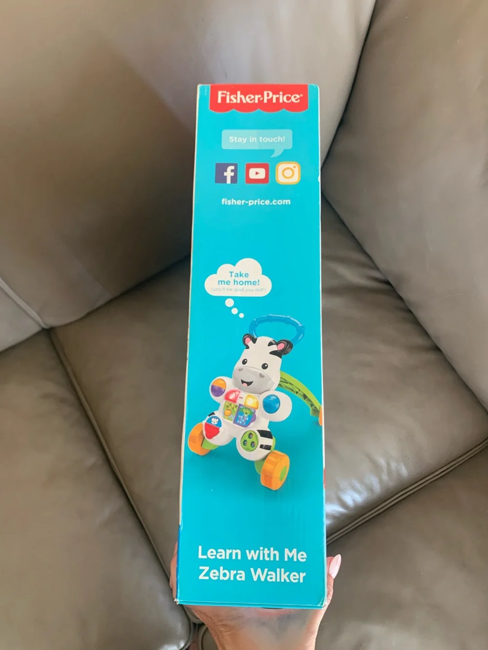 Fisher-Price Baby Push Toy Learn with Me Zebra Walker Musical Learning Activity
